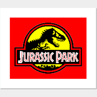 8-Bit Jurassic Park Posters and Art